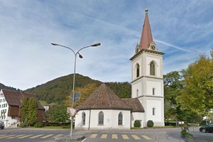 Niederurnen - Cadran solaire de l'église évangélique ... Image 3