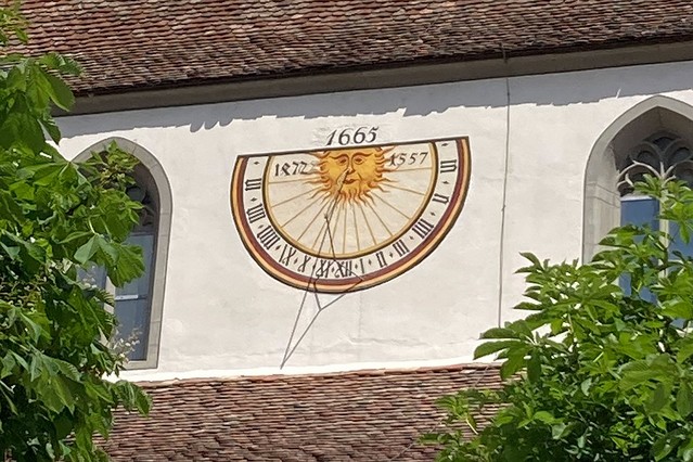 Schaffhouse - Cadran solaire de l'église réformée St.Johann