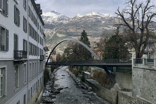 Coire - Pont Italien, passerelle piétonnière historique ...