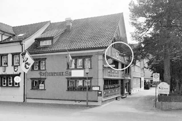 Appenzell - Cadran solaire du restaurant Sonne